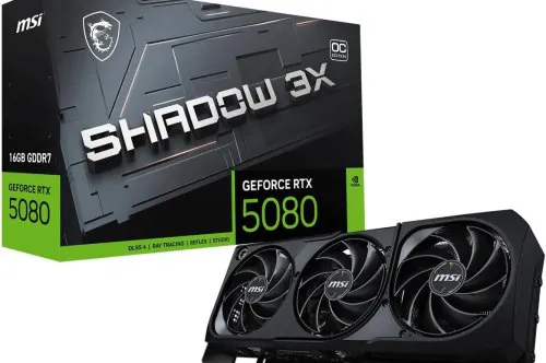 MSI GeForce RTX 5080 16G Shadow 3X OC – 16GB GDDR7 Graphics Card